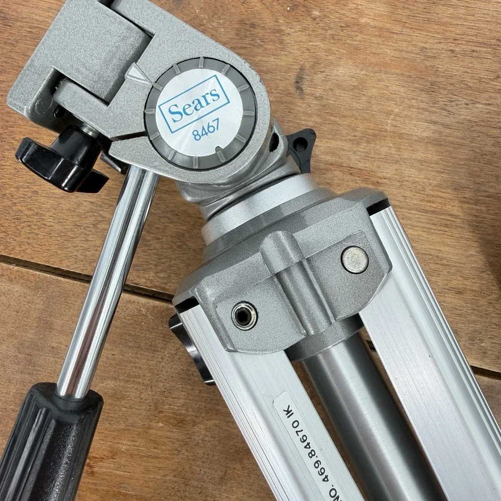 Vintage‎ Sears 8467 Aluminum Camera Tripod Model 469.84670 IK w/ Case